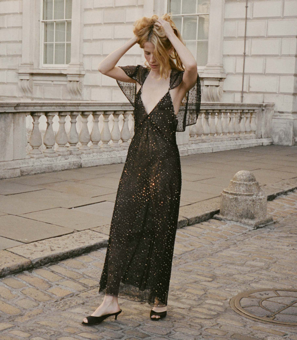 ALPHENA DRESS -- BLACK