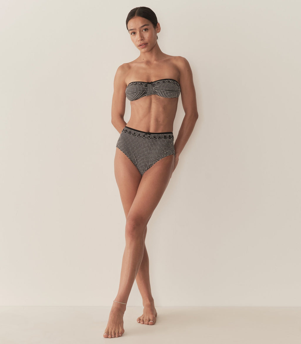 AZELINE BIKINI TOP -- LA MADDALENA GINGHAM