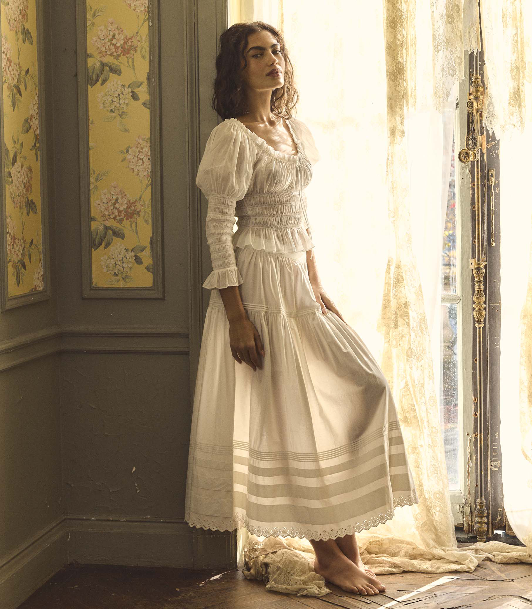 SEBASTIANE SKIRT -- POWDER