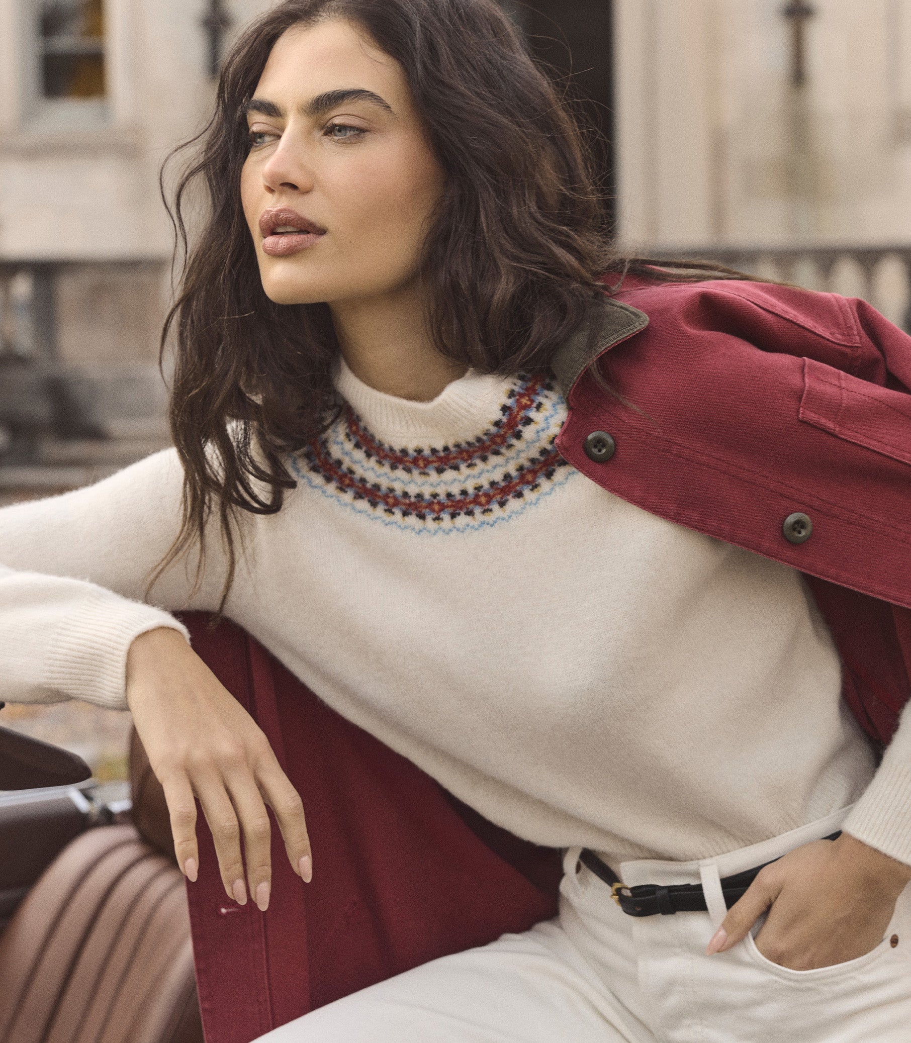 BONIFACE SWEATER -- IVORY ANNECY FAIR ISLE