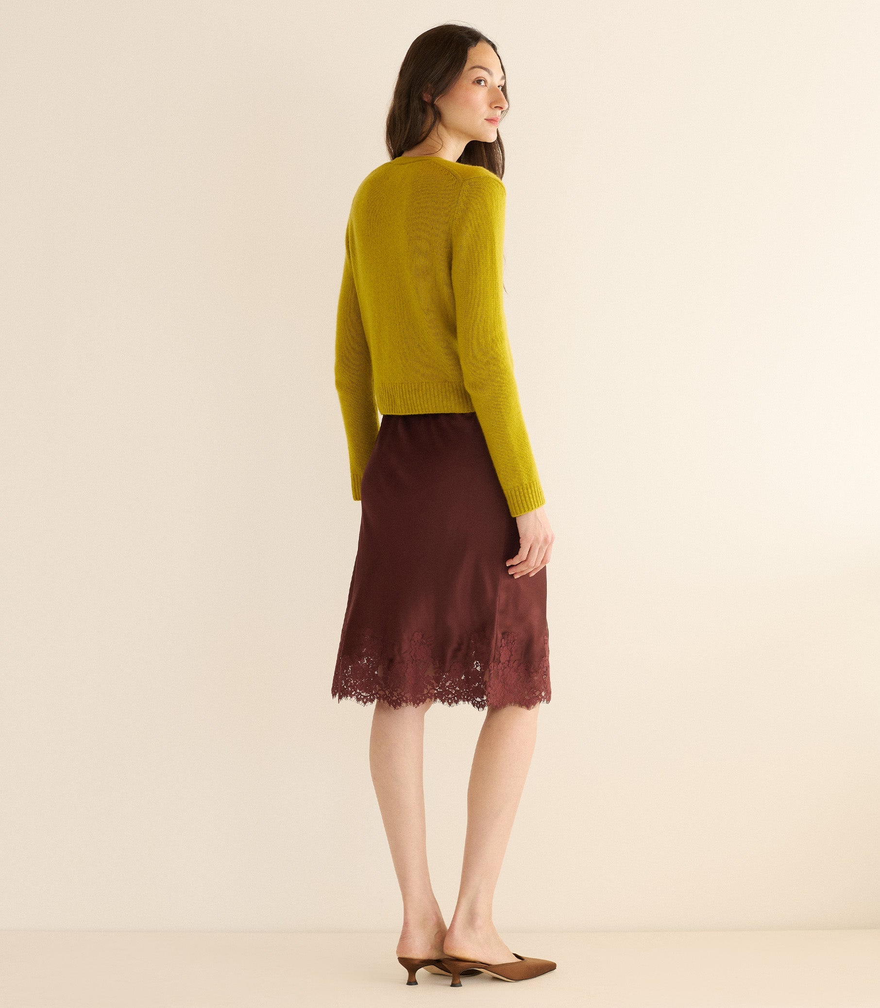 ELOWETTE SKIRT -- CAFE BRUN