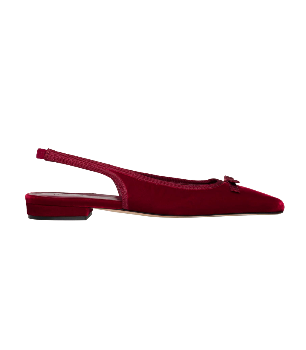 COSSIMA SLINGBACK -- RUBY VELVET