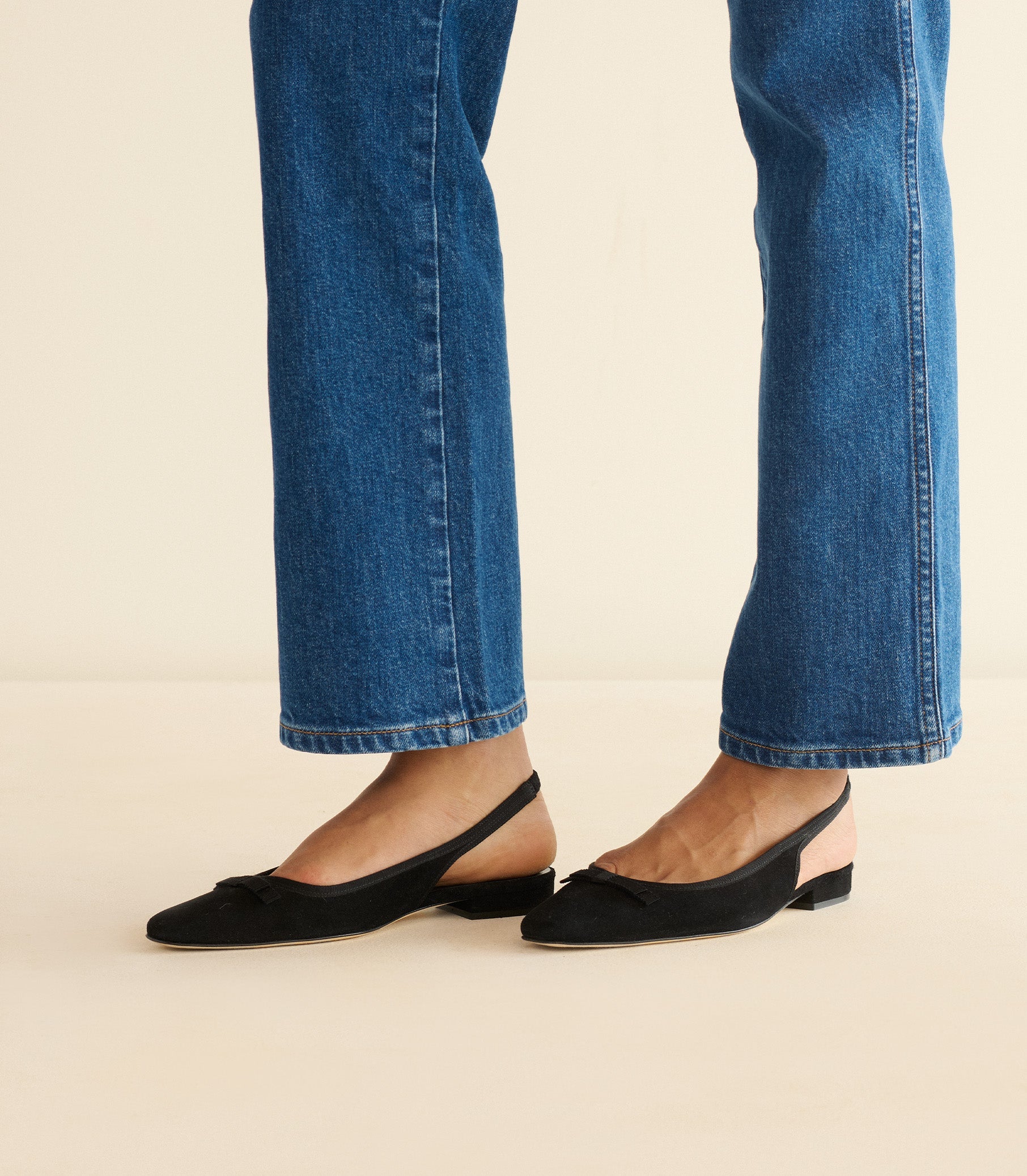 COSSIMA SLINGBACK -- BLACK SUEDE