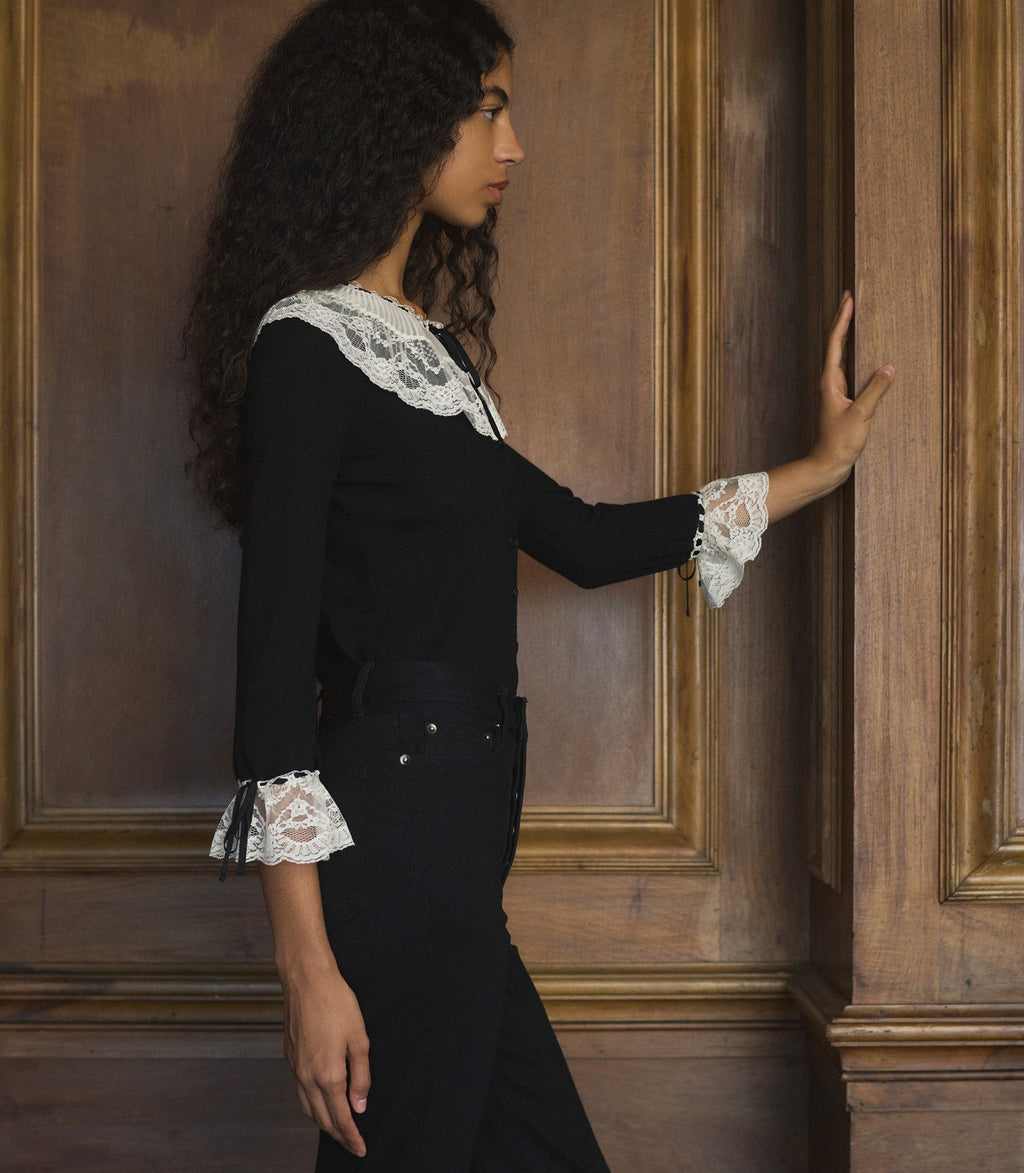 EMILIENNE CARDIGAN -- BLACK