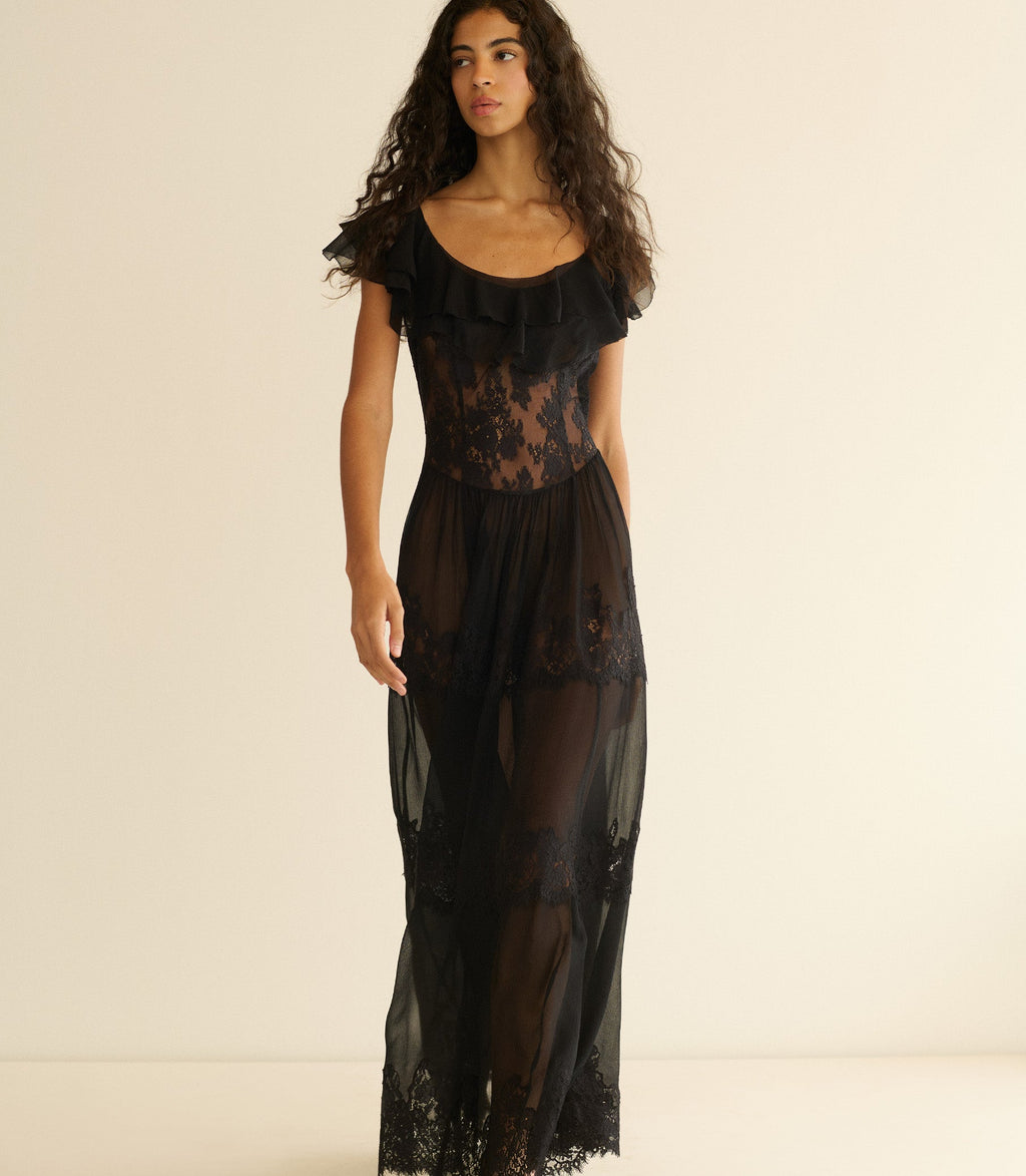 JOYELLE DRESS -- BLACK