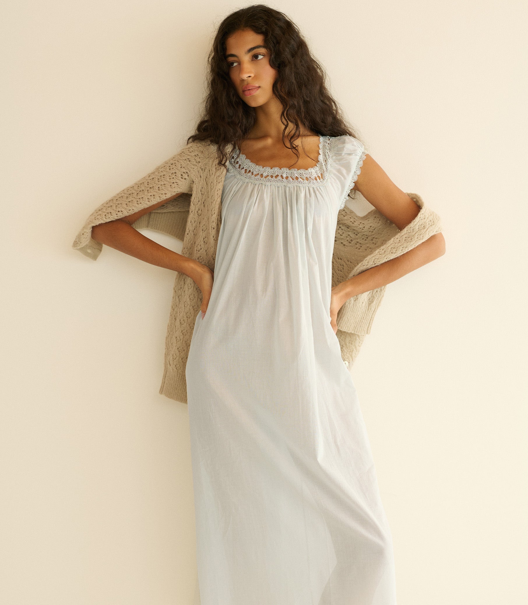 LUCILIA NIGHTGOWN -- RAIN DROP