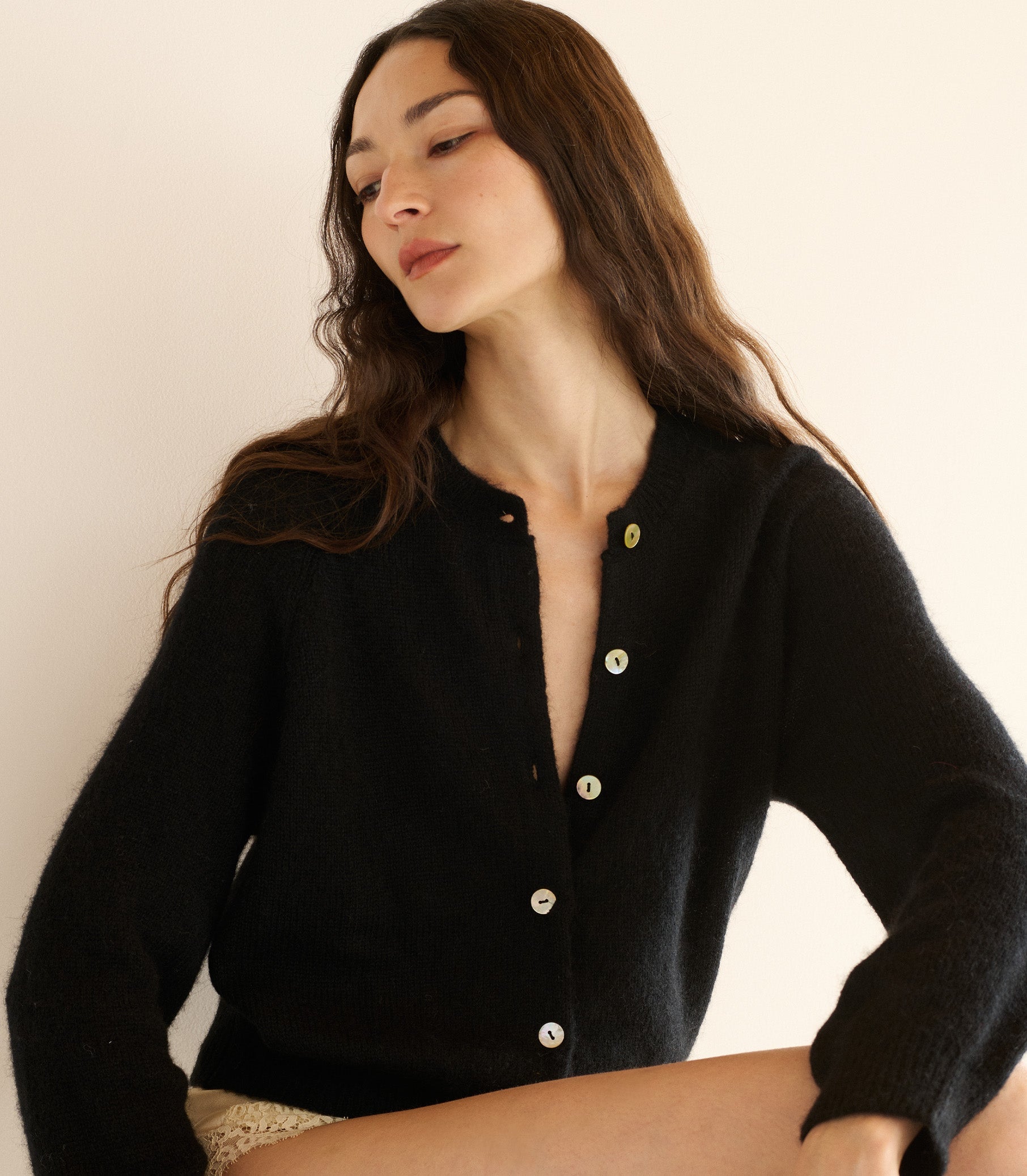 PETRA CARDIGAN -- BLACK