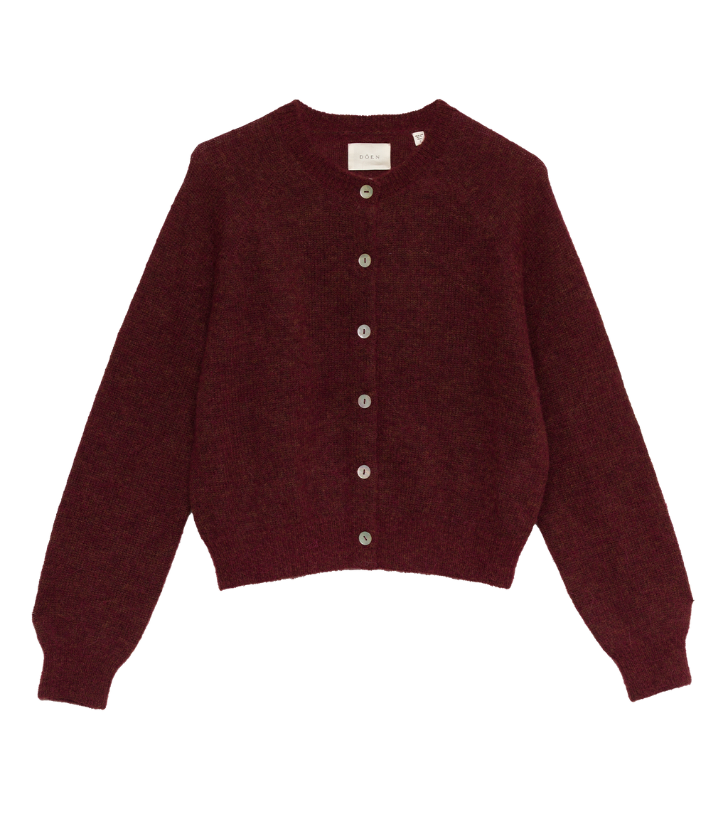 PETRA CARDIGAN -- BORDEAUX