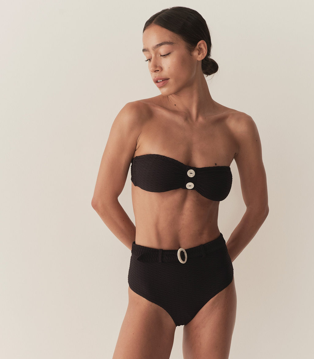 RIVA BIKINI TOP -- NERO
