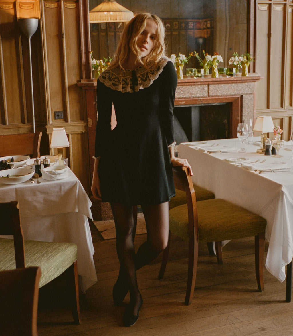SANDRINE DRESS -- BLACK