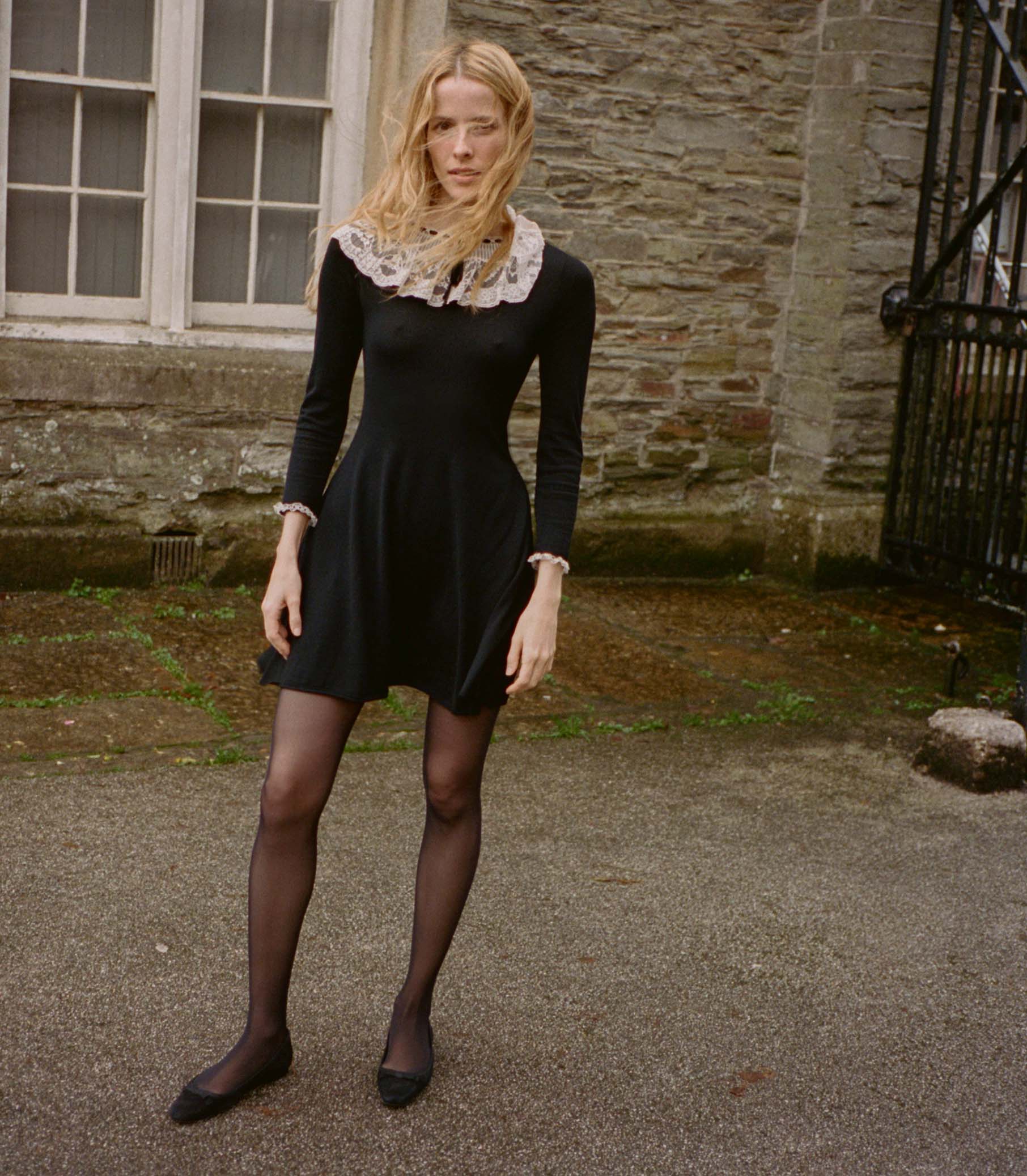 SANDRINE DRESS -- BLACK