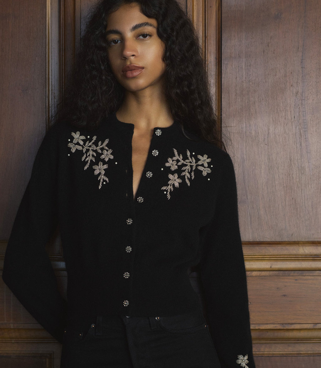 TRESOR CARDIGAN -- BLACK