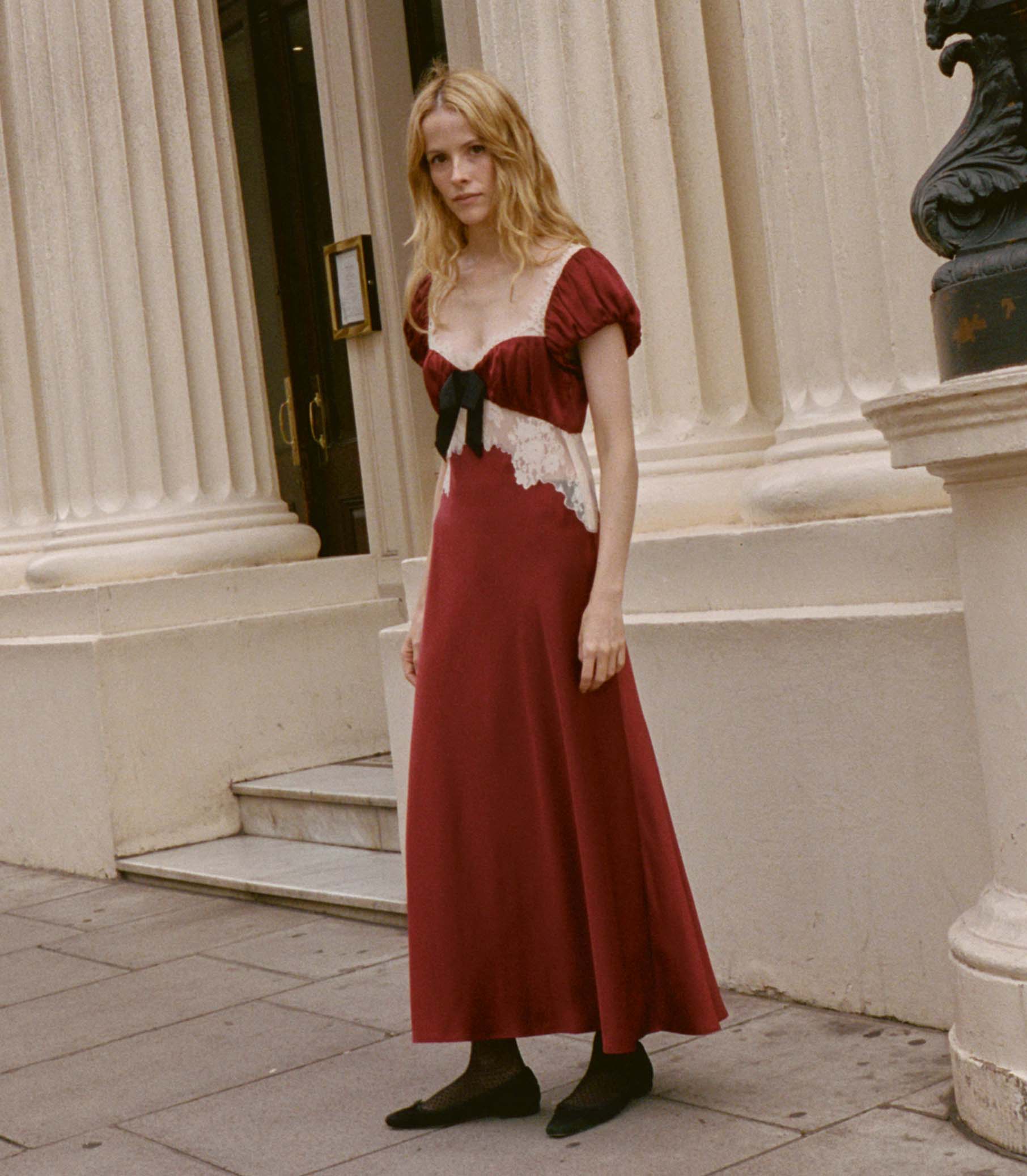 VEDA DRESS -- ELDERBERRY